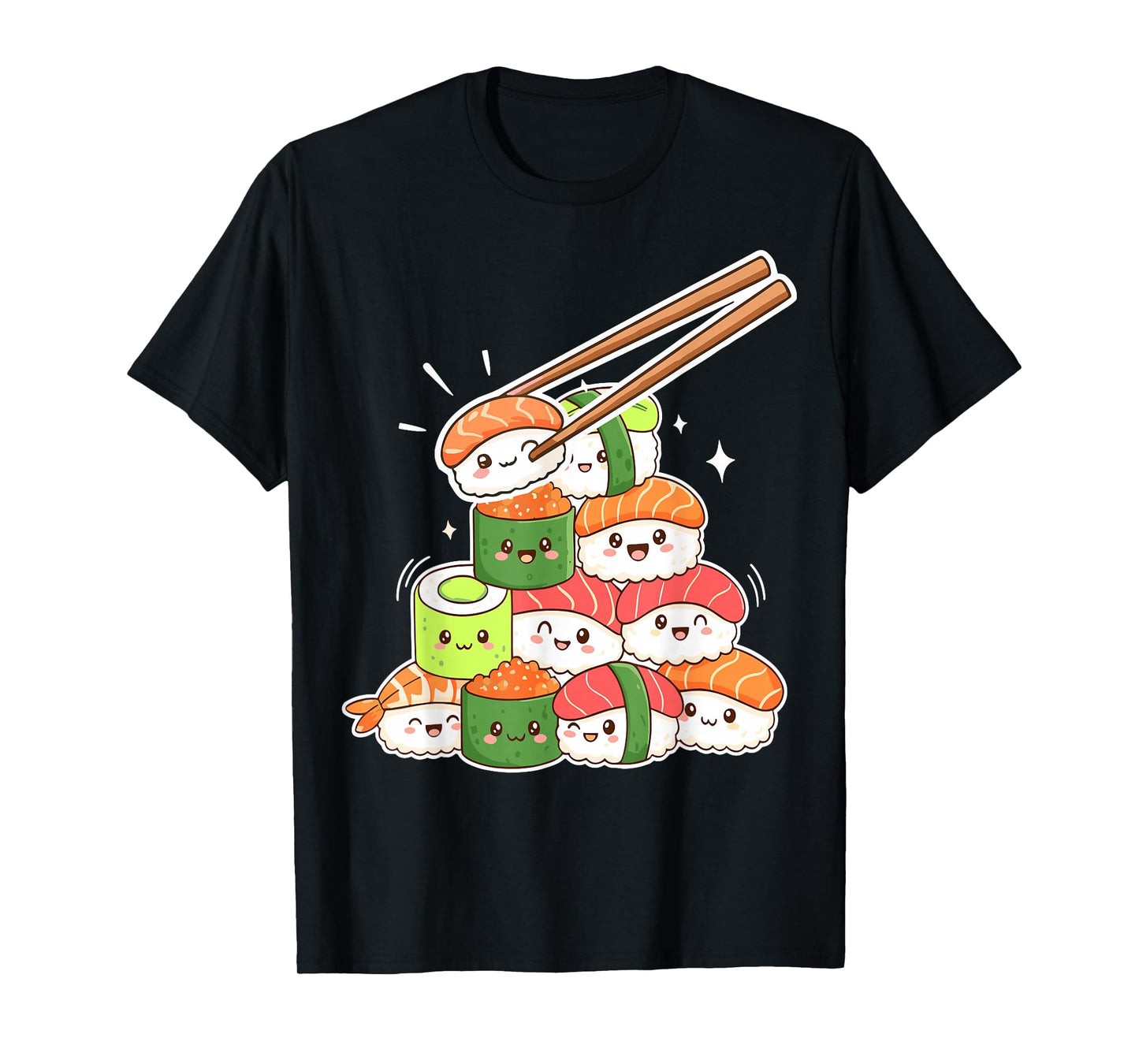 Kawaii Sushi Anime Cute Japanese Food T-Shirt