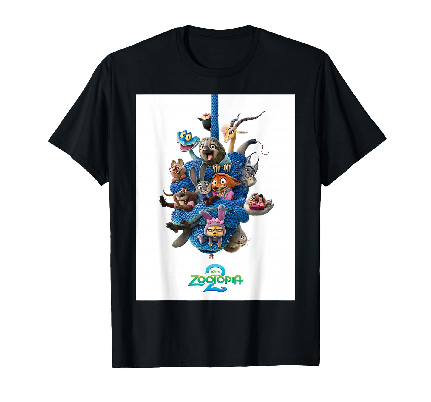 Disney Zootopia 2 Gary De'Snake Tangle Official Poster Art T-Shirt