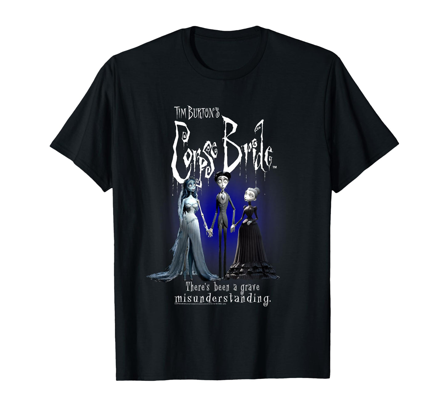 Corpse Bride Emily Victor Victoria Portrait Movie T-Shirt