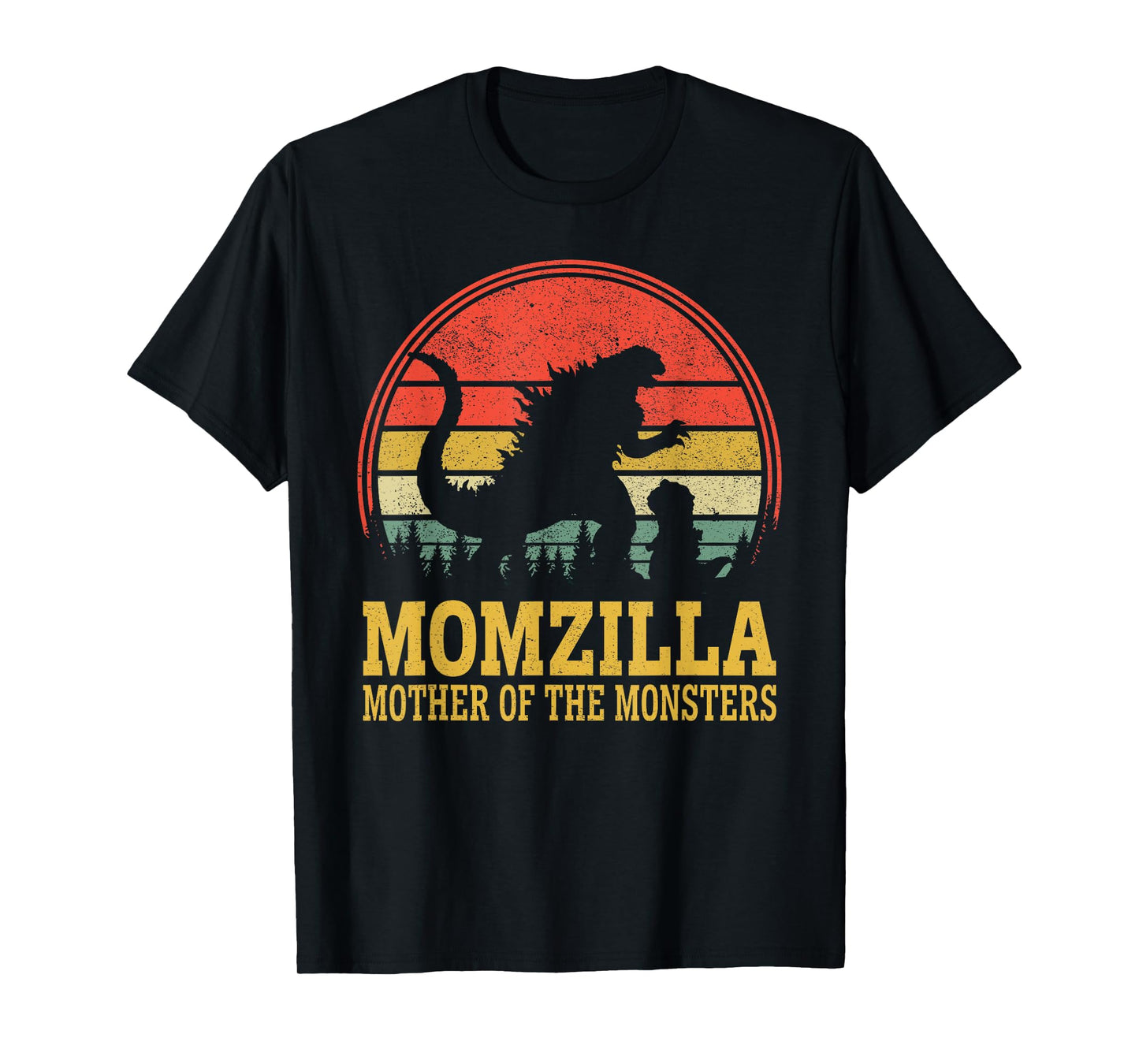 Women Momzilla Mother Of Monsters Vintage Mothers Day T-Shirt