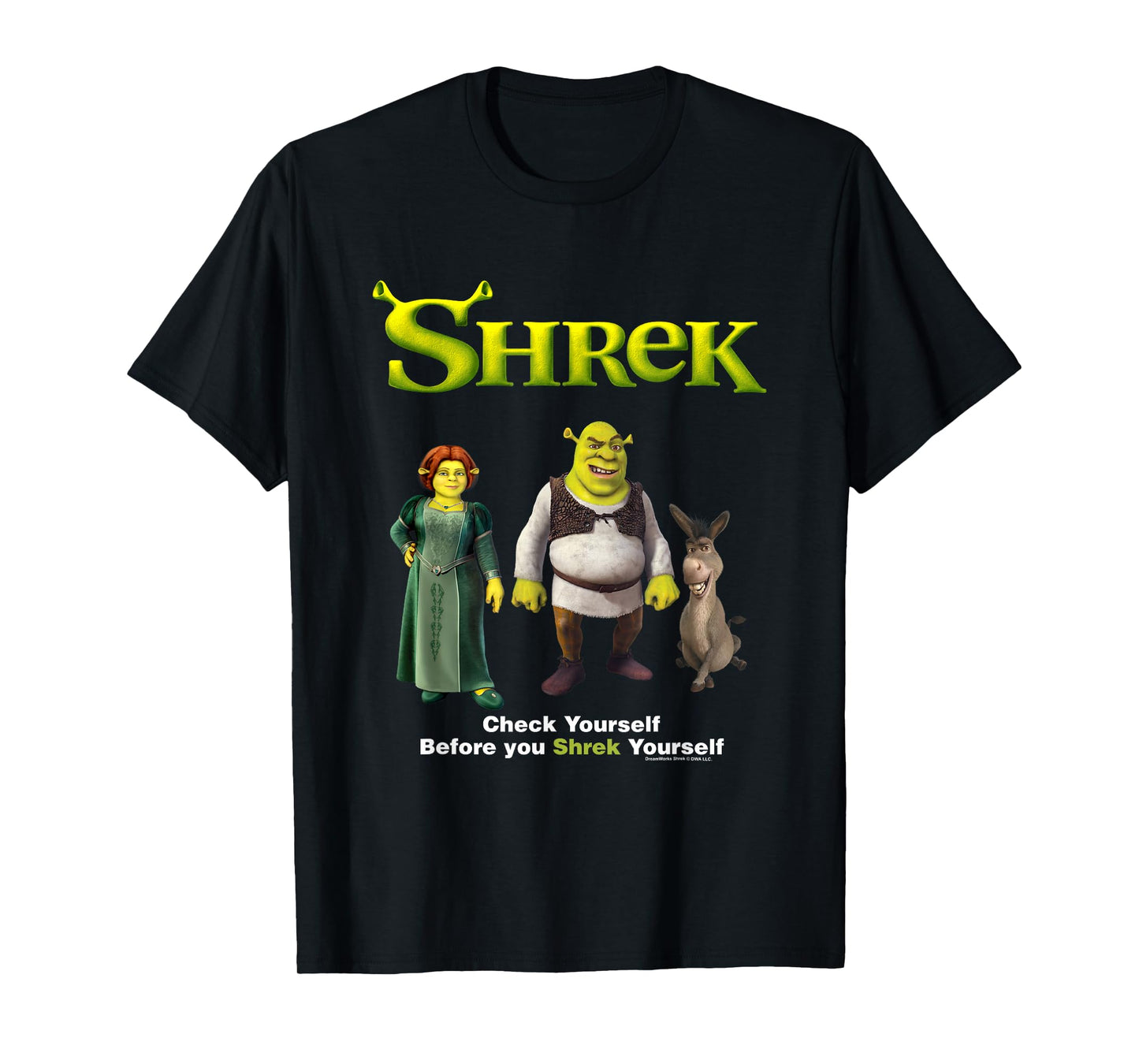 Shrek Check Yourself Before You Shrek Yourself Chest Logo T-Shirt