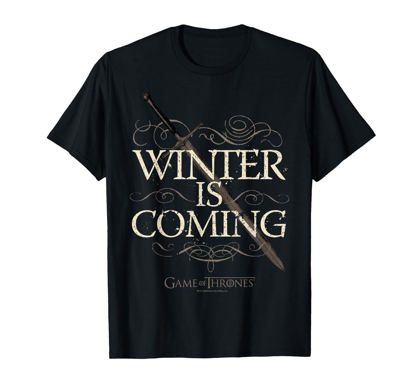Game Of Thrones Winter Is Coming Text T-Shirt
