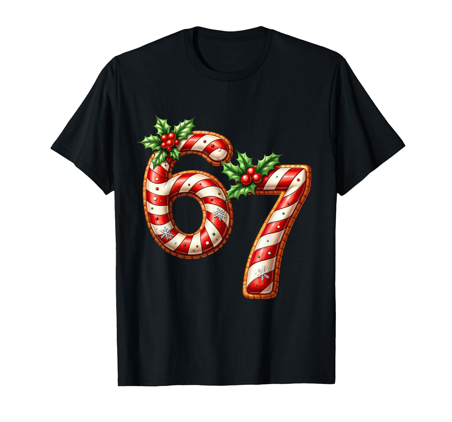 Fun Christmas Six Seven 6 7 Meme Santa Boys Girls Men Women T-Shirt