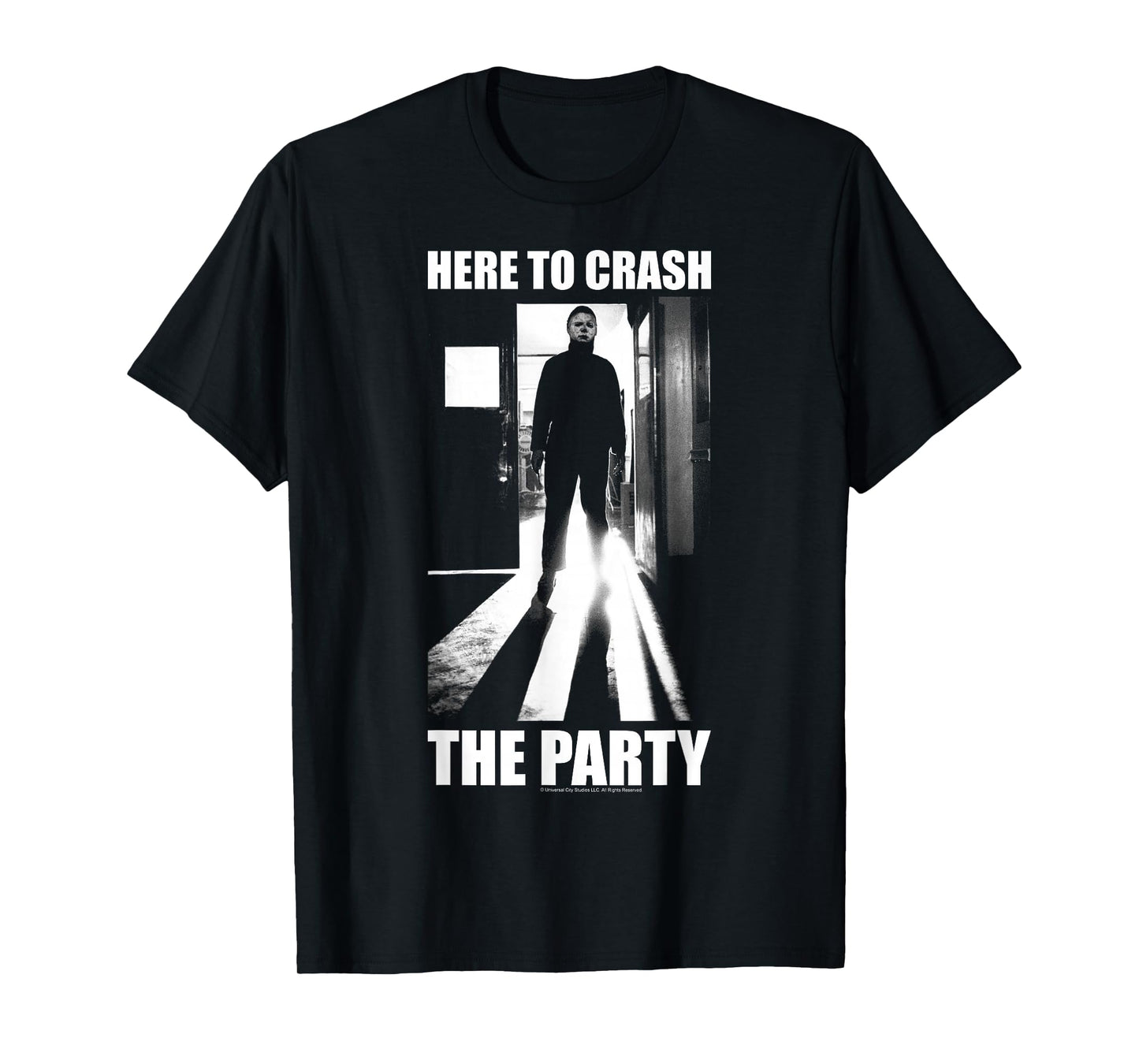 Halloween Michael Myers Here to Crash The Party T-Shirt Small