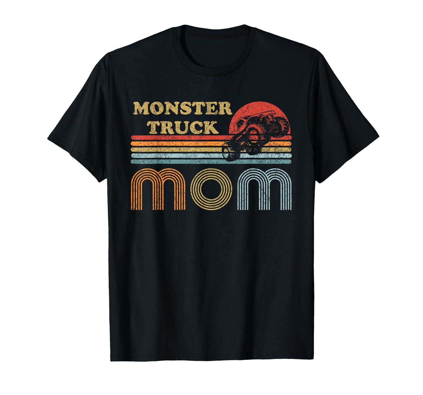 Monster Truck Mom Shirt Vintage Sunset Retro Horizon Lines T-Shirt