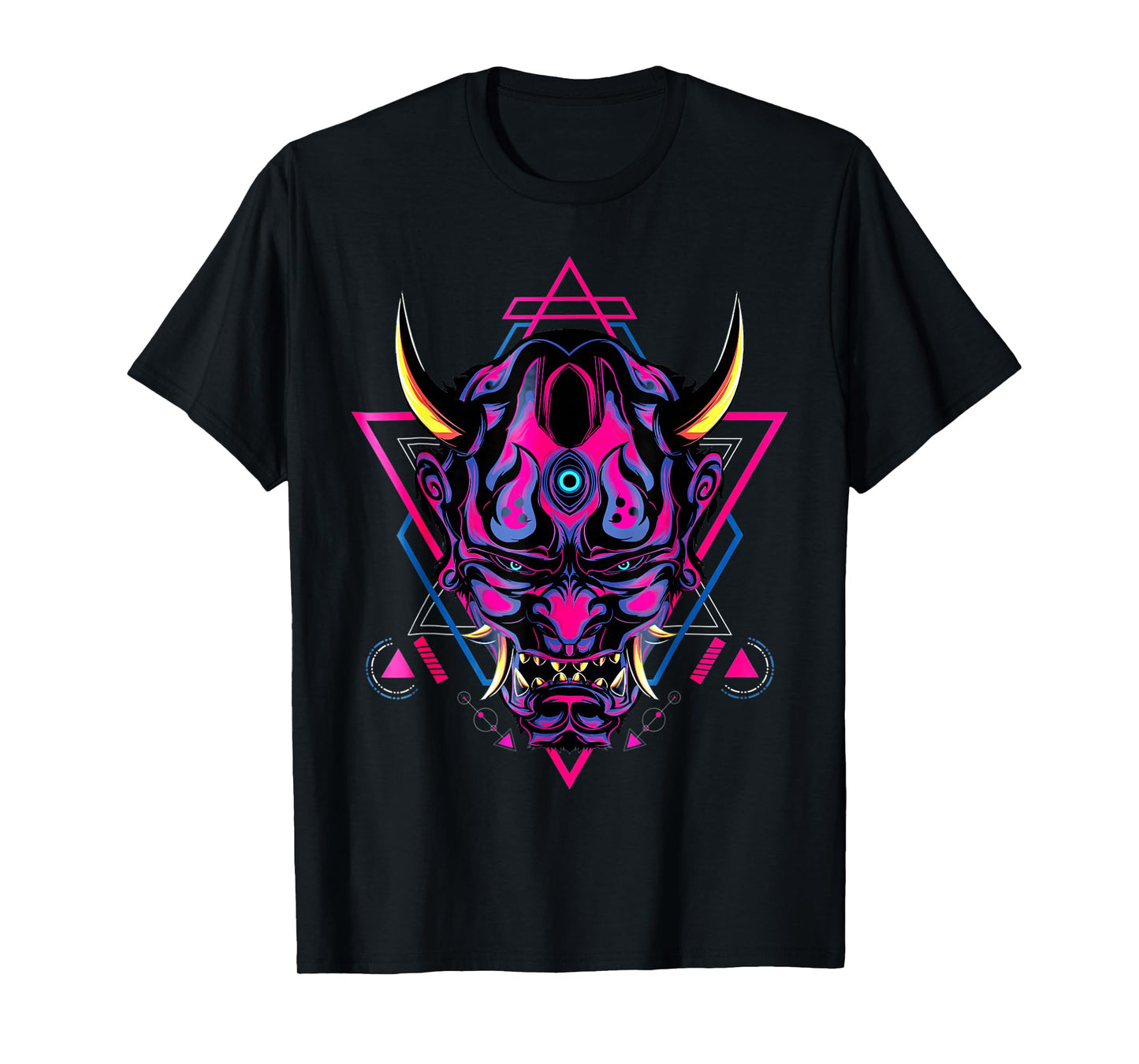 Samurai Demon Oni Akuma Mask Bushido Spirit Japanese T-Shirt