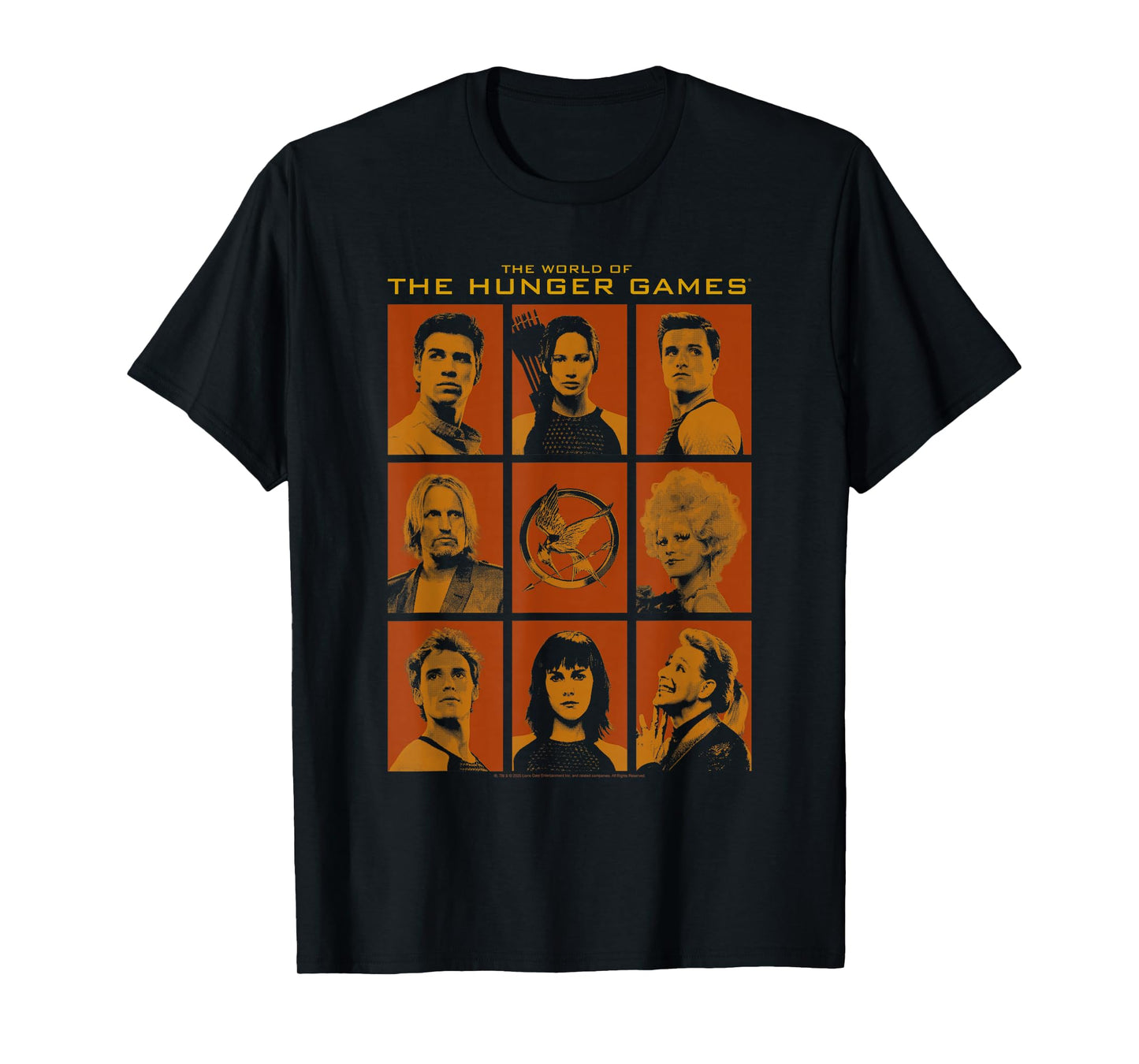 The Hunger Games Catching Fire Character Grid Movie T-Shirt