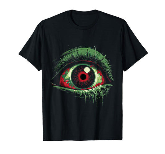 Large and Green Eyeball Creepy T-Shirt