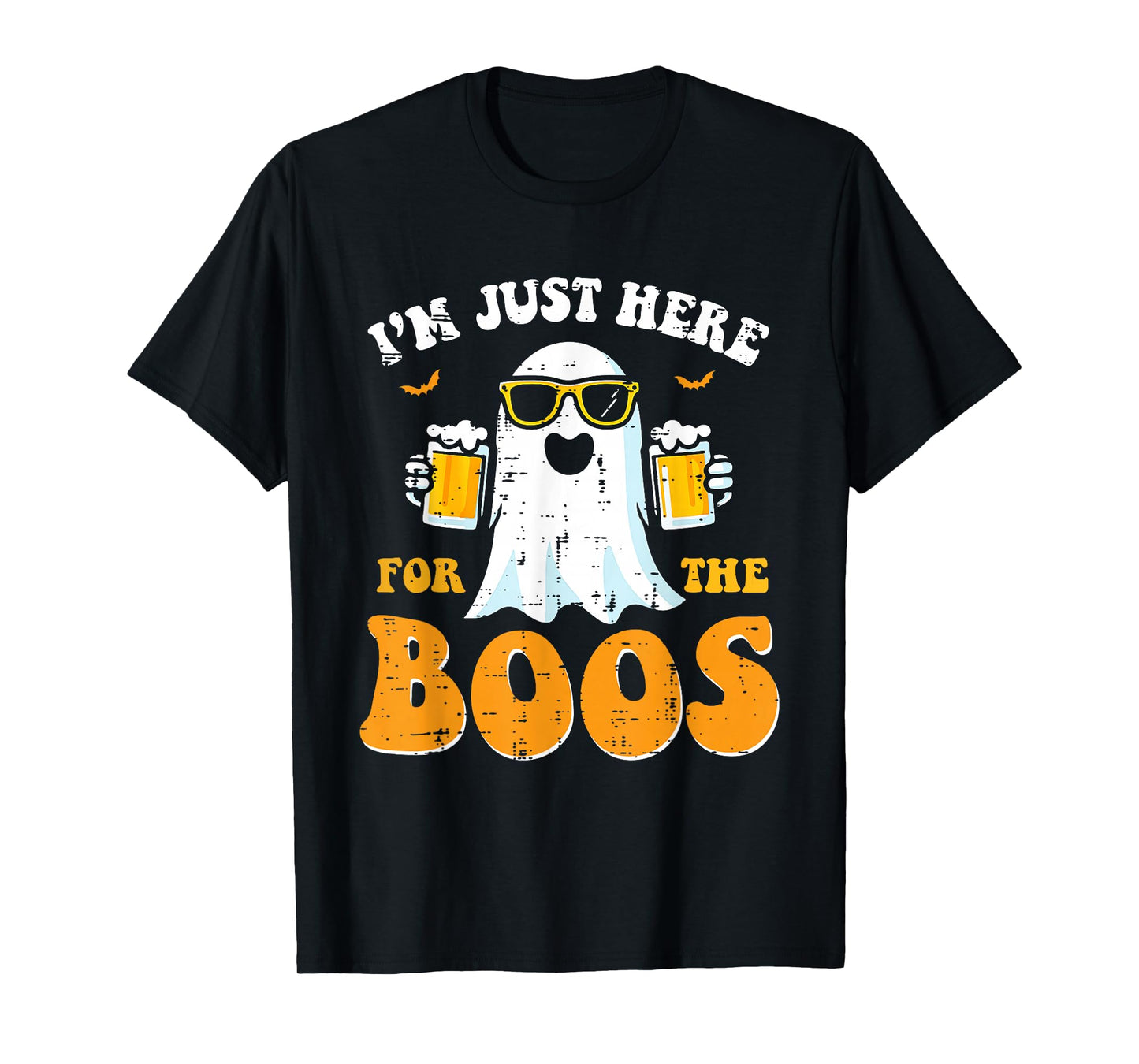 Just Here for The Boos Funny Halloween Men Women Ghost T-Shirt