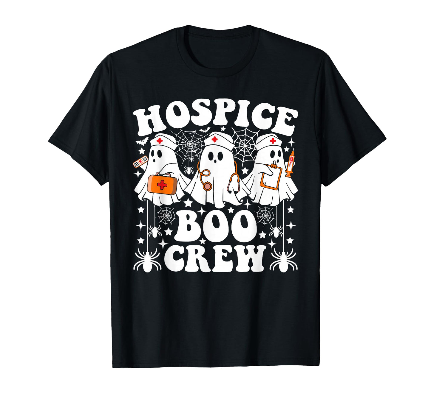 Hospice Boo Crew Nurse Funny Ghost Halloween T-Shirt