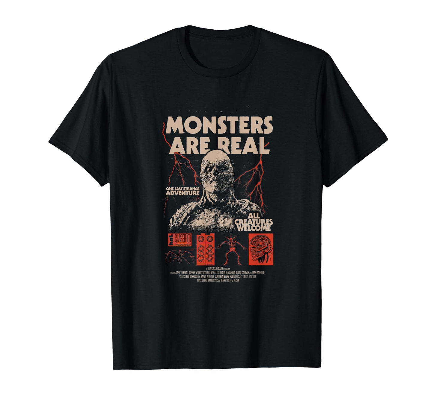 Stranger Things Monsters are Real Vecna Distressed Poster T-Shirt