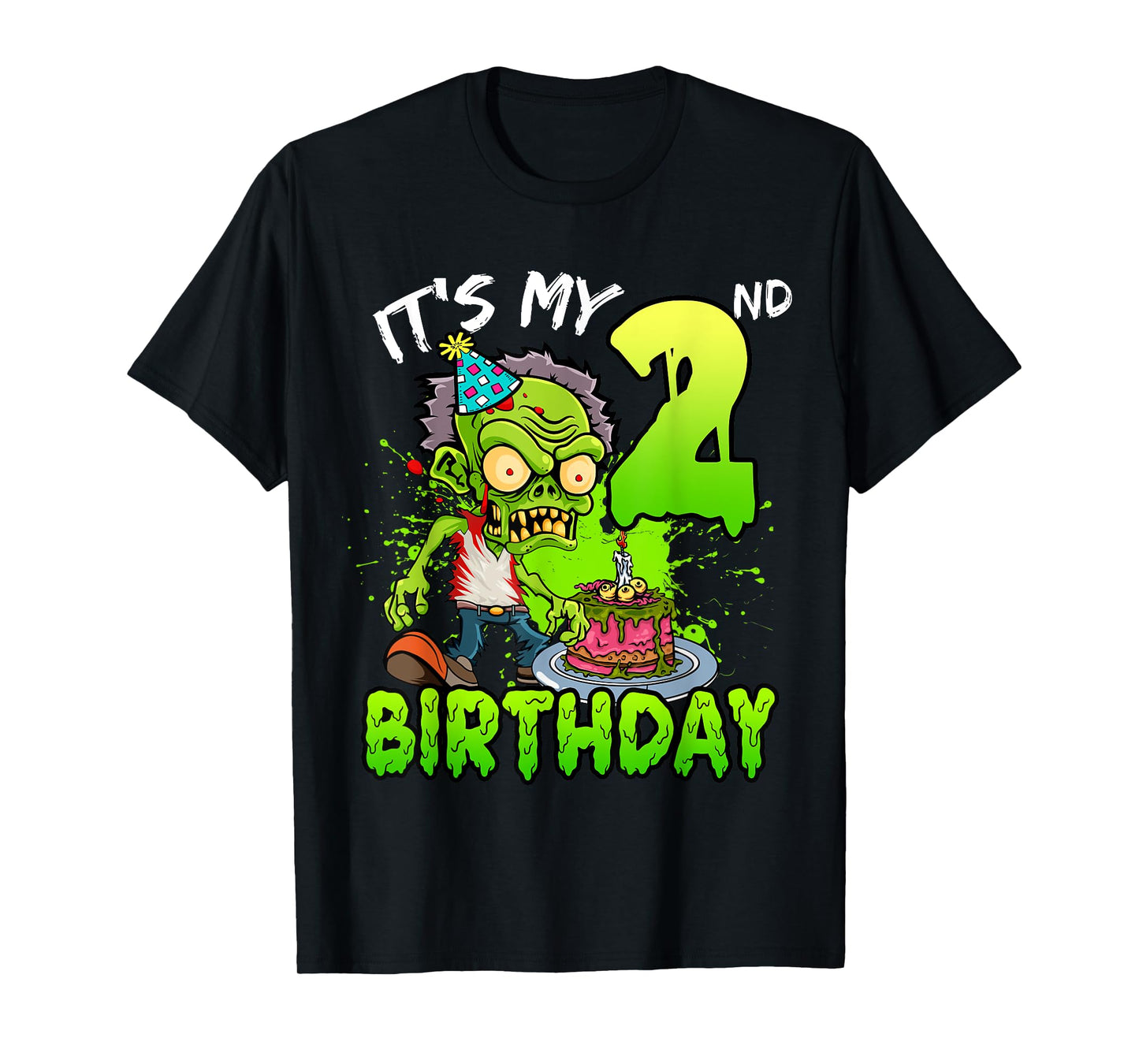It's My 2nd Birthday Zombie Lover 2 Year Old Boys Girls T-Shirt