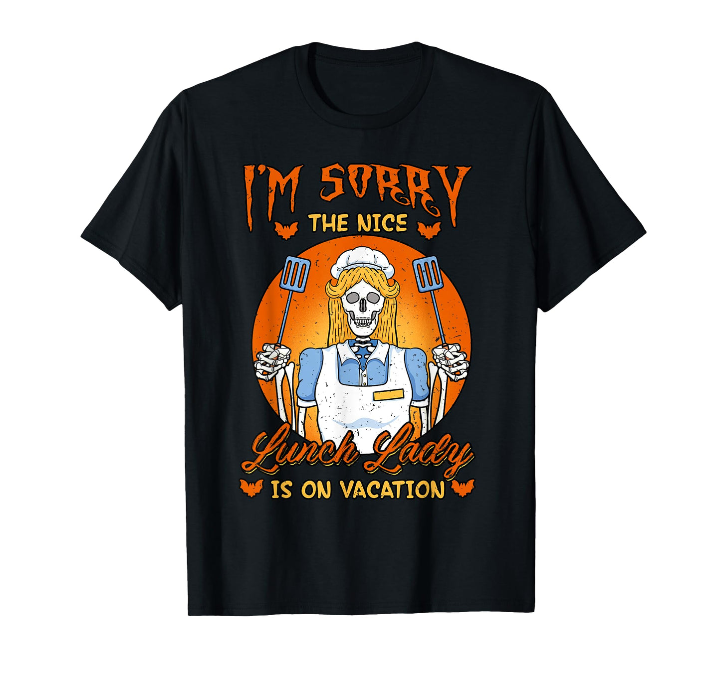 Lunch Lady Skeleton Worker Halloween All Hallows' Eve T-Shirt