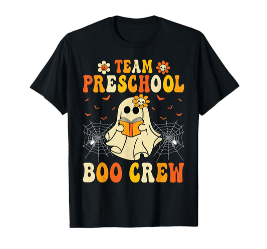 Funny Halloween Ghost Team Preschool Boo Crew Group T-Shirt