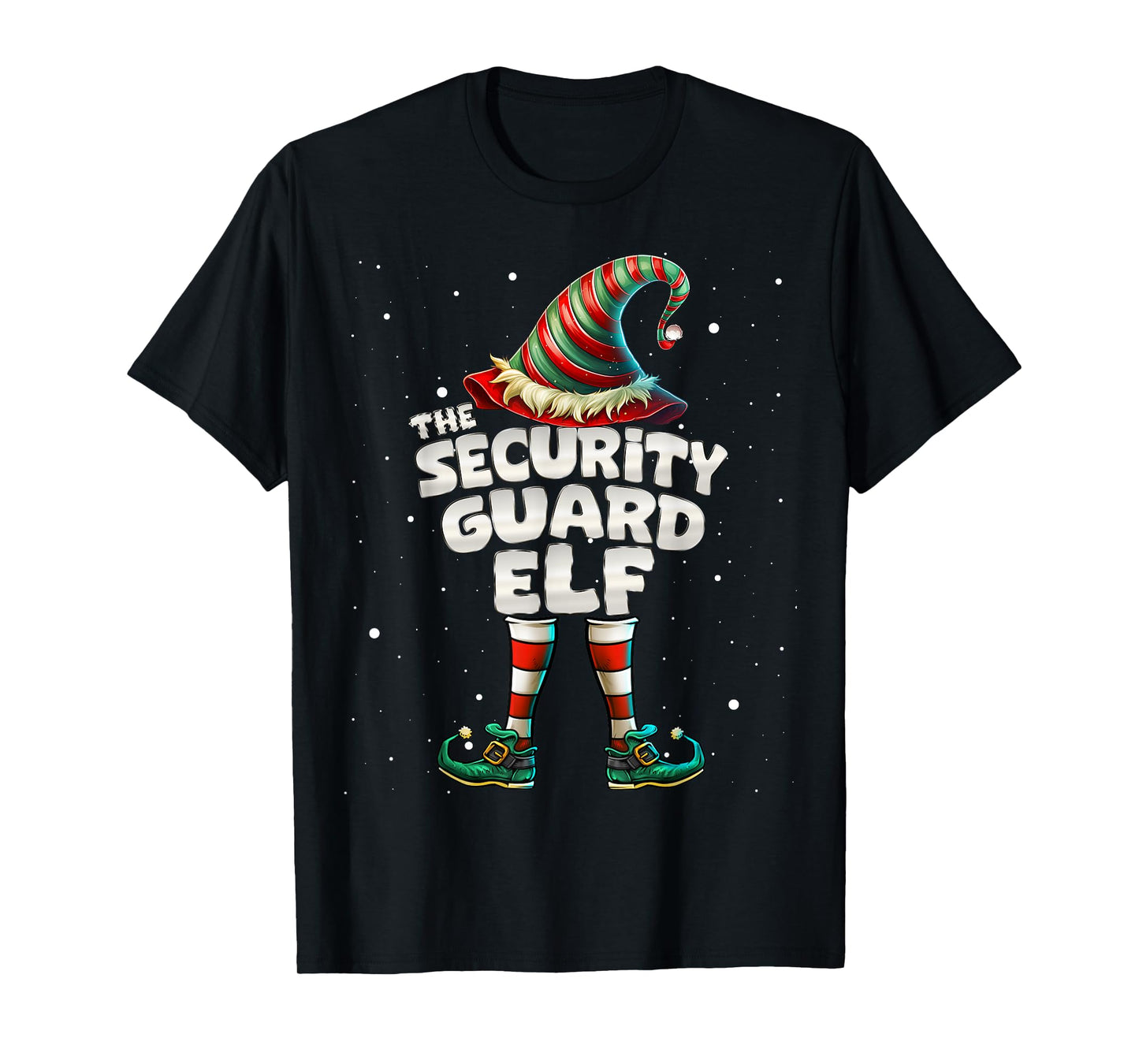 The Security Guard Elf Family Matching Group Christmas T-Shirt