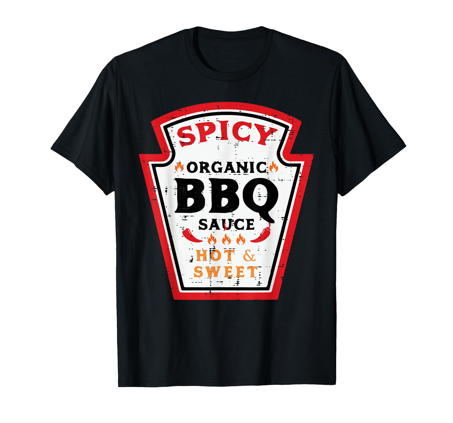 Halloween Spicy BBQ Sauce Funny Food Costume Men Women Kids T-Shirt