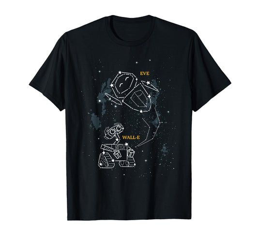 Disney Pixar Wall-E & Eve Constellations T-Shirt Small