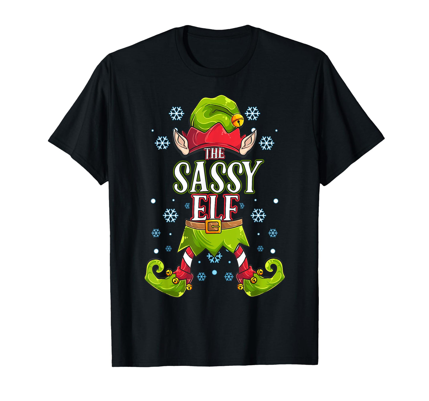 Sassy Elf Matching Family Group Christmas Party T-Shirt
