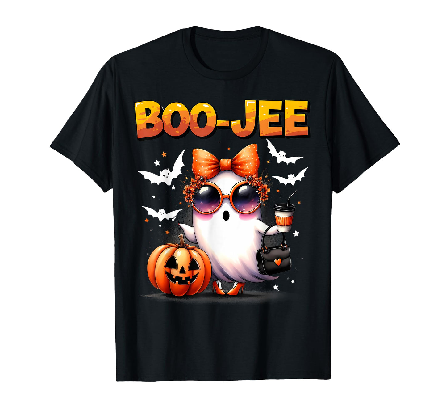 Funny Boo-Jee Ghost Halloween Boo Jee Ghost Spooky Season T-Shirt
