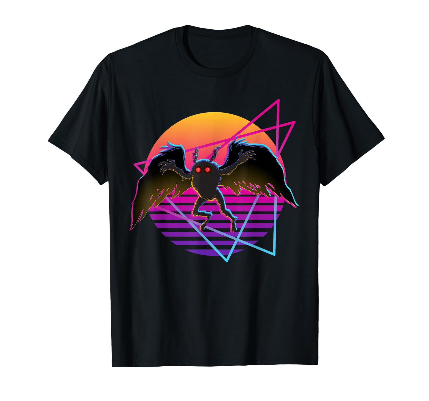 80s Mothman Retro 70s Monster Creepy Folklore Cryptid T-Shirt