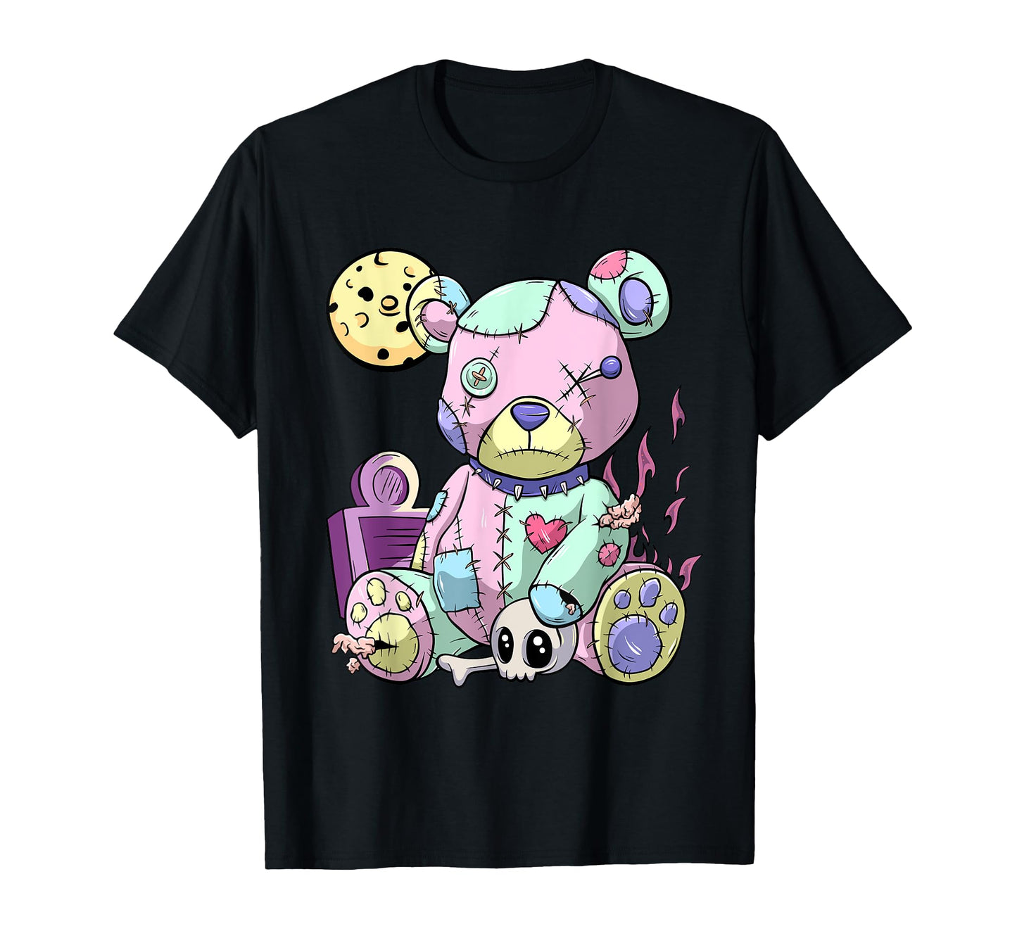 Kawaii Pink Pastel Goth Cute Creepy Teddy Bear Anime T-Shirt