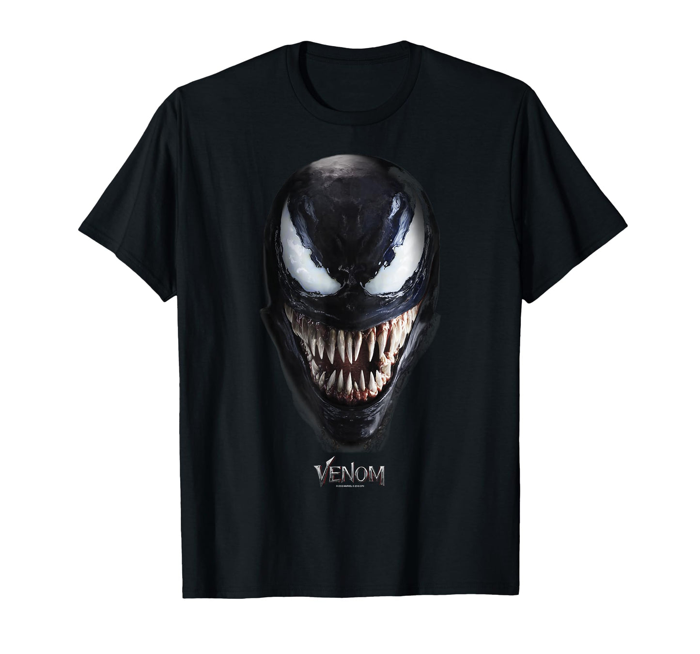 Marvel Venom Up Close Face Grin T-Shirt Small