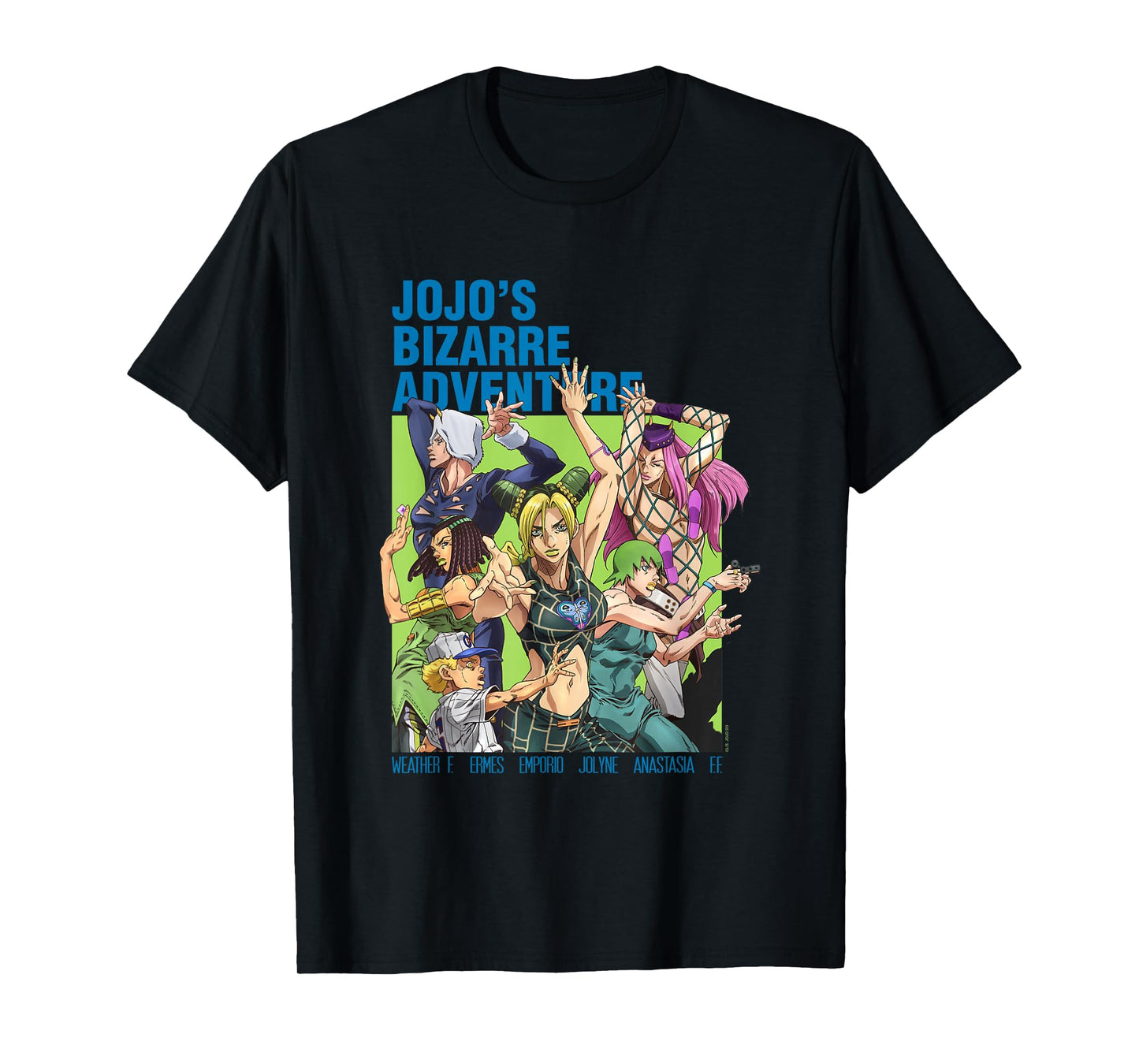 JoJo's Bizarre Adventure Part 6 Stone Ocean Group Pose Anime T-Shirt