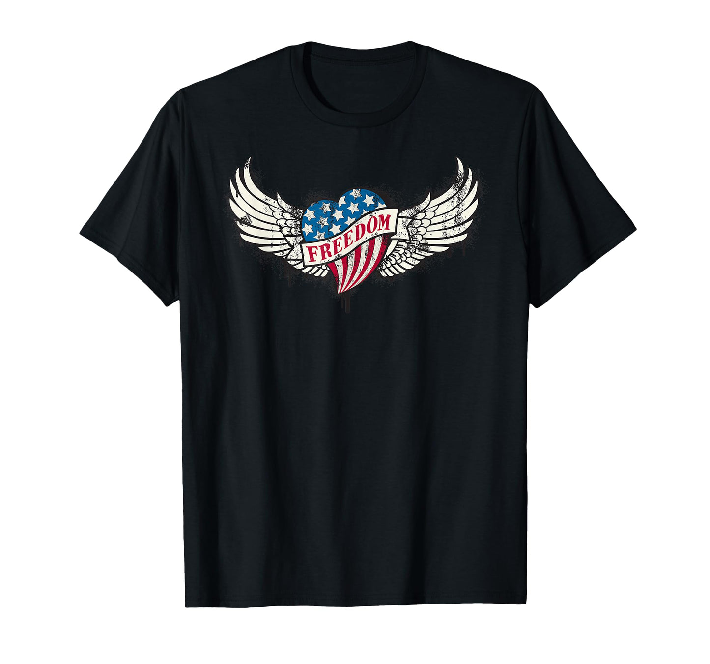 Vintage Let Freedom Ring US Flag Eagle Patriotic 4th of July Women Kids Men T-Shirt