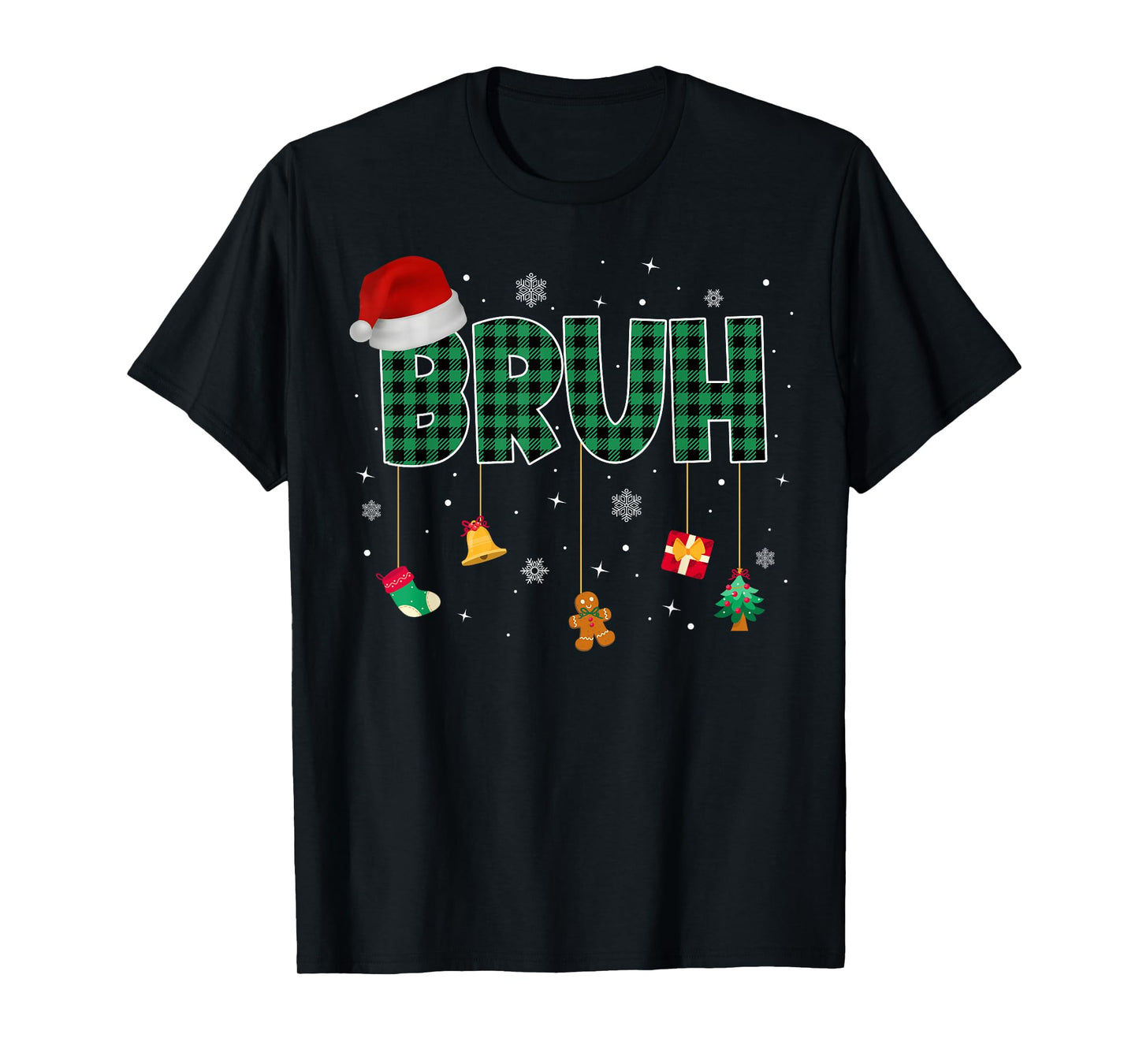 Bruh Funny Merry Christmas Xmas Family Pajama Men Women Kids T-Shirt