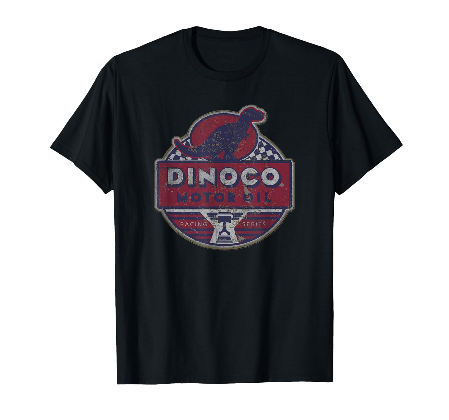 Disney Pixar Cars Dinoco Motor Oil Faded Sign T-Shirt