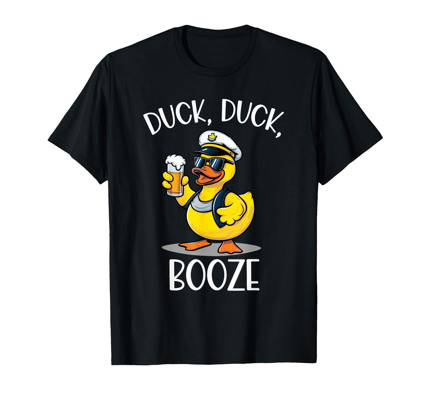 Duck Duck Booze Funny Cruise Rubber Duck Beer Drink Package T-Shirt