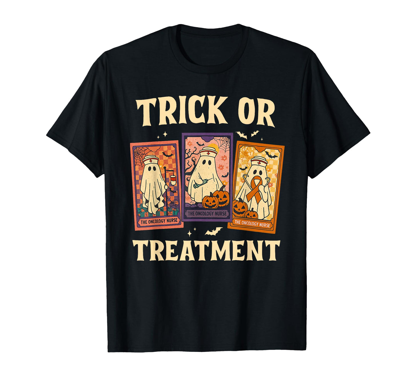Preppy Oncology Nurse Halloween Trick Or Treatment T-Shirt