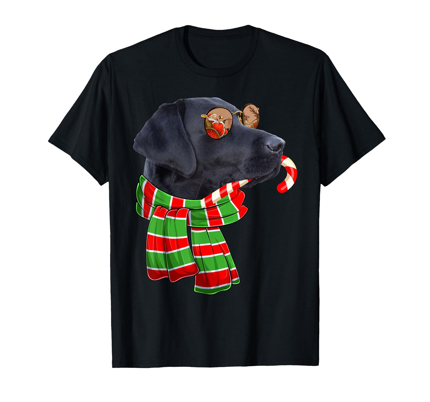Black Lab Labrador Dog Owners Christmas Xmas Holiday Party T-Shirt