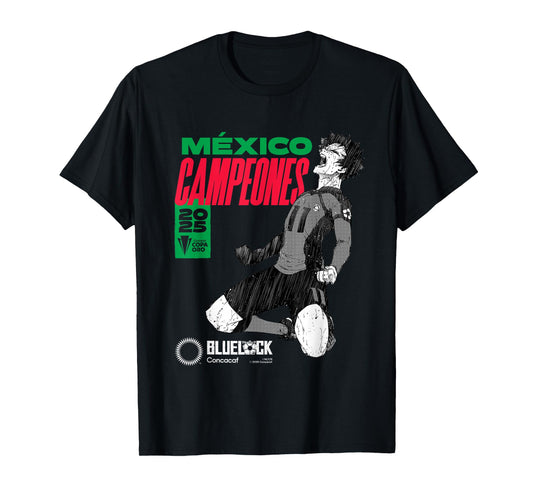 2025 CONCACAF vs Blue Lock Mexico Gold Cup Champions T-Shirt