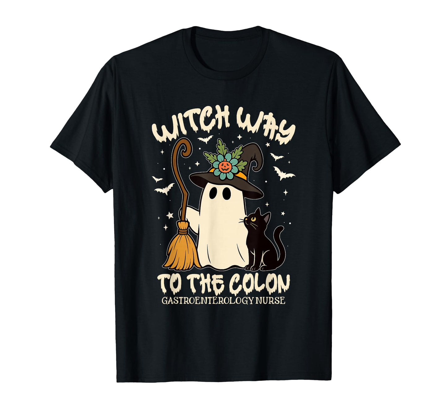 Gastroenterology Nurse Halloween Endo Nurse Ghost Endoscopy T-Shirt