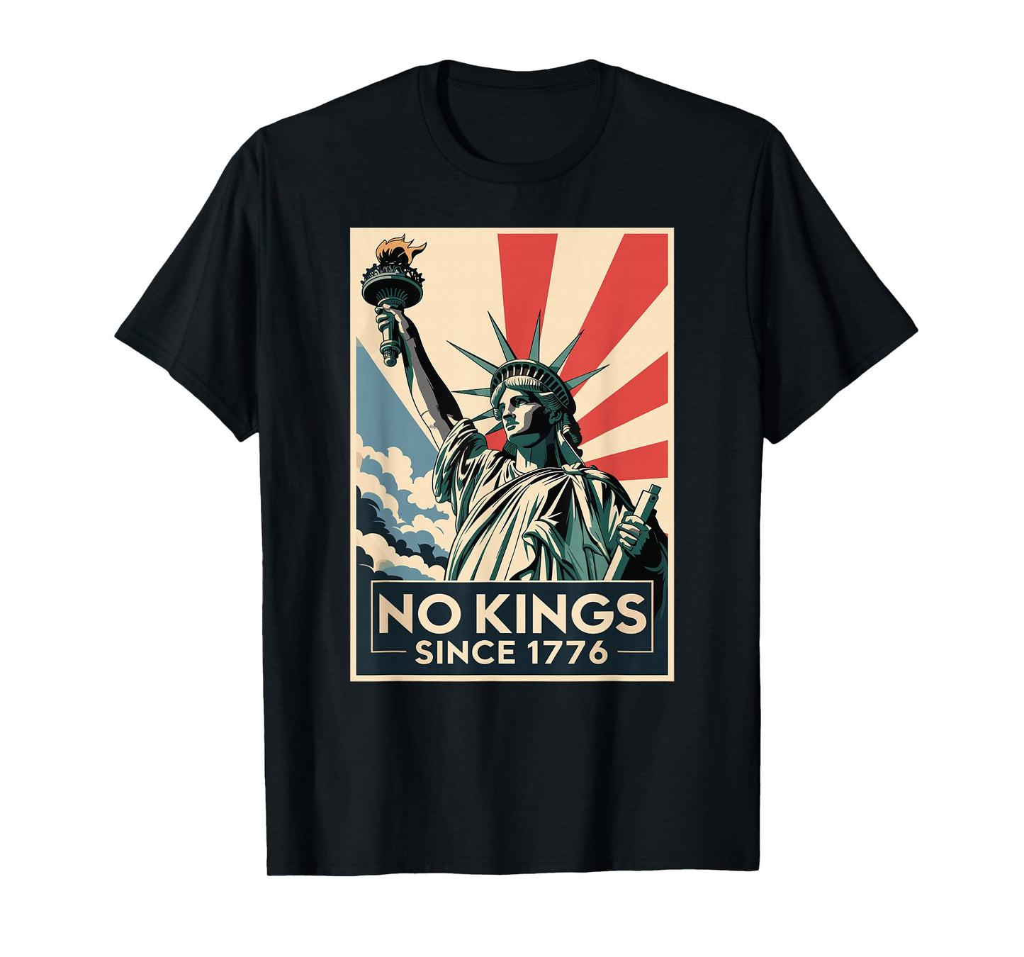 No Kings in America Since 1776 Statue of Liberty Vintage T-Shirt