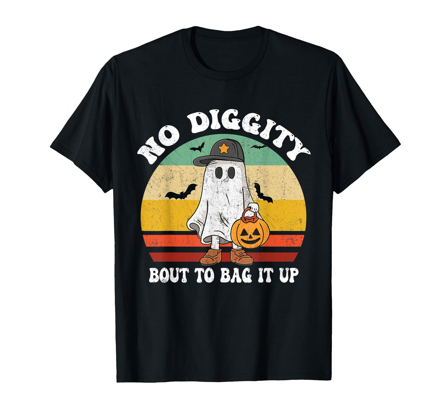 No Diggity Bout To Bag It Up Cute Ghost Halloween T-Shirt