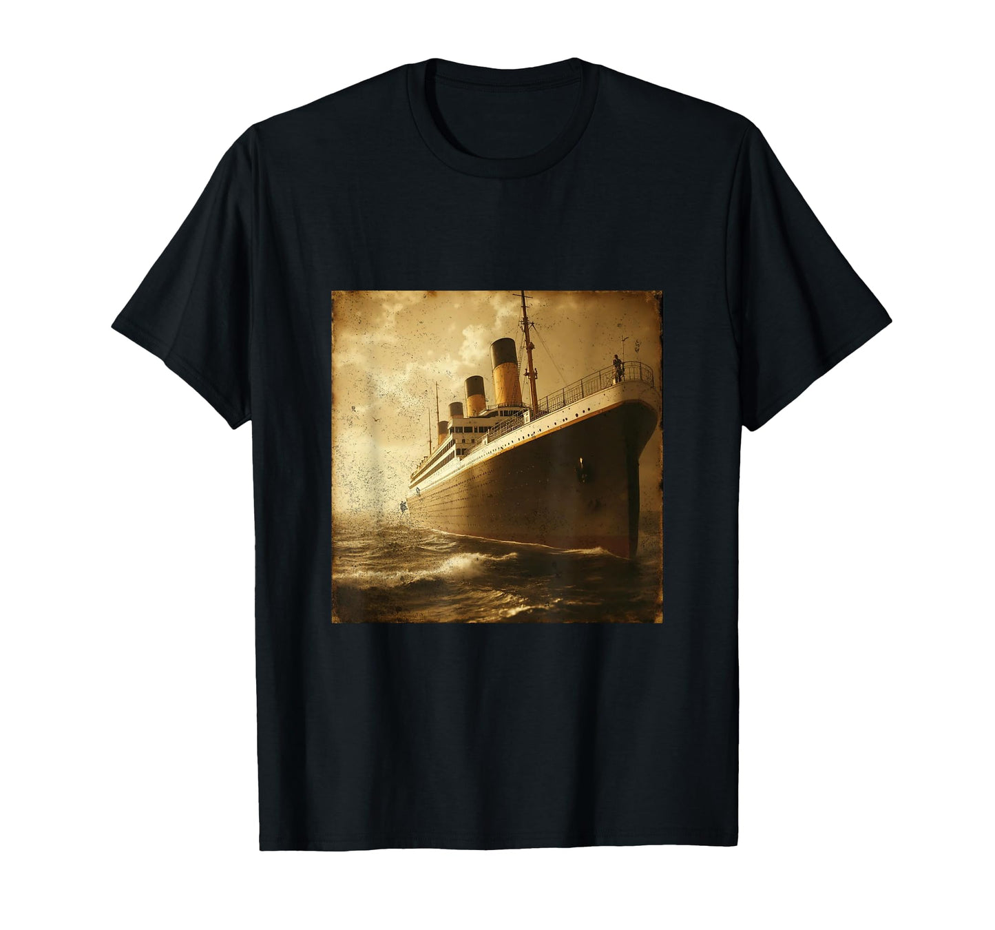 Vintage RMS Titanic Cruise Ship Setting Sail Men Women Kids T-Shirt