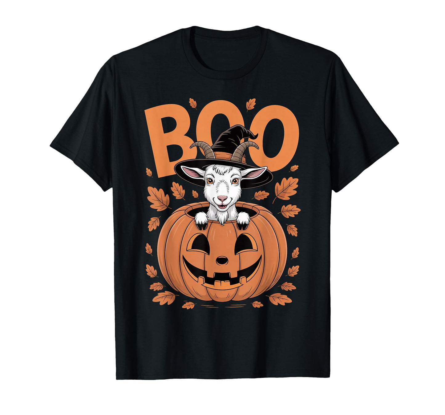 Goat Costume on Pumpkin Halloween Goat T-Shirt