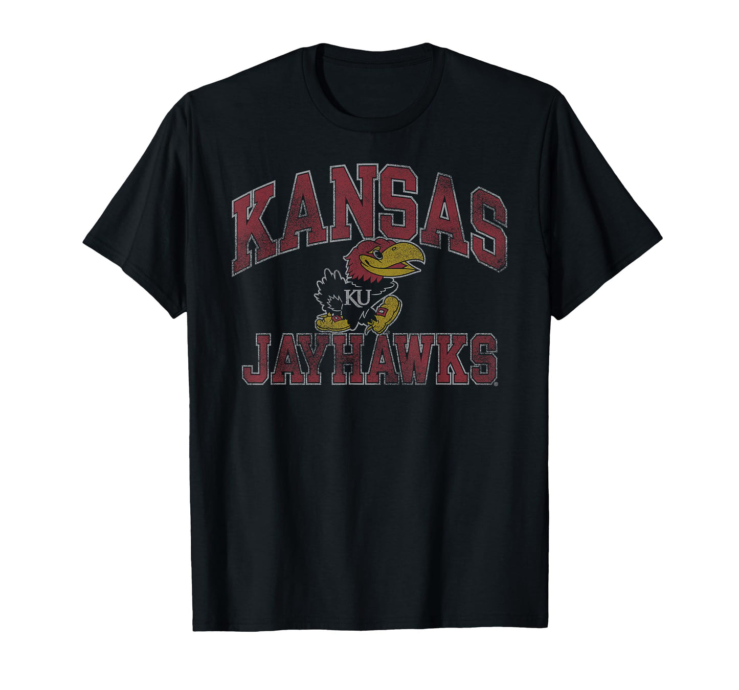 Kansas Jayhawks Vintage Worn Blue Officially Licensed T-Shirt