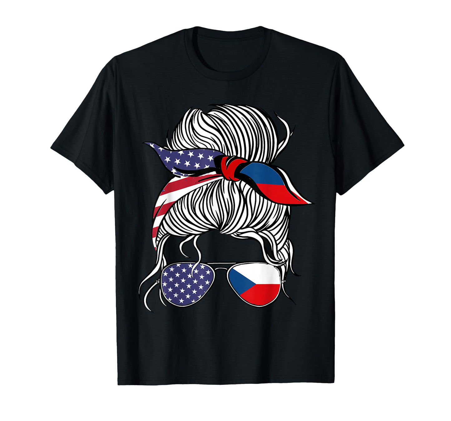 American Czech Patriot Flag Women Girl Czechia Grown T-Shirt
