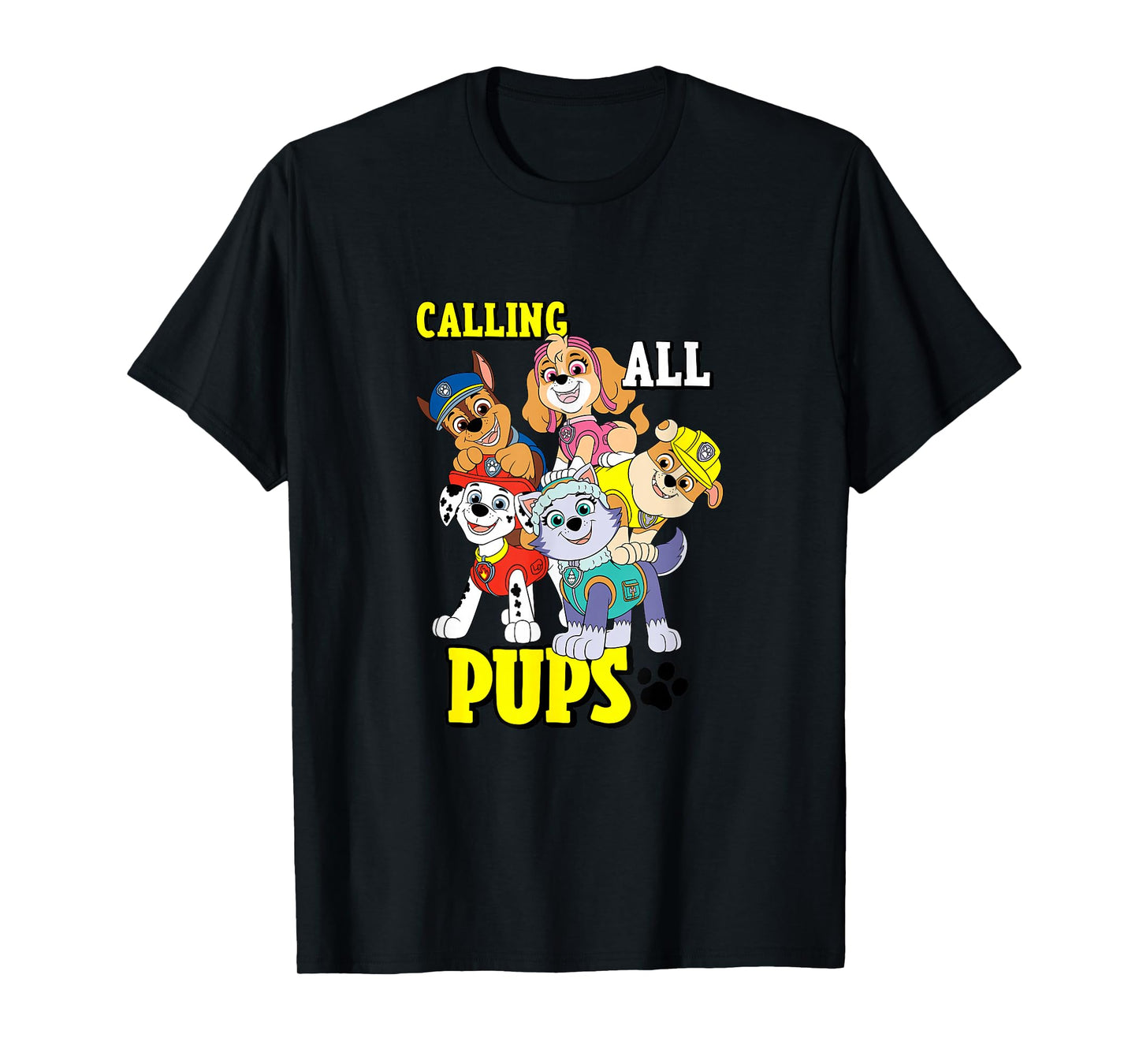 Paw Patrol Calling All Pups Team Group Graphic T-Shirt