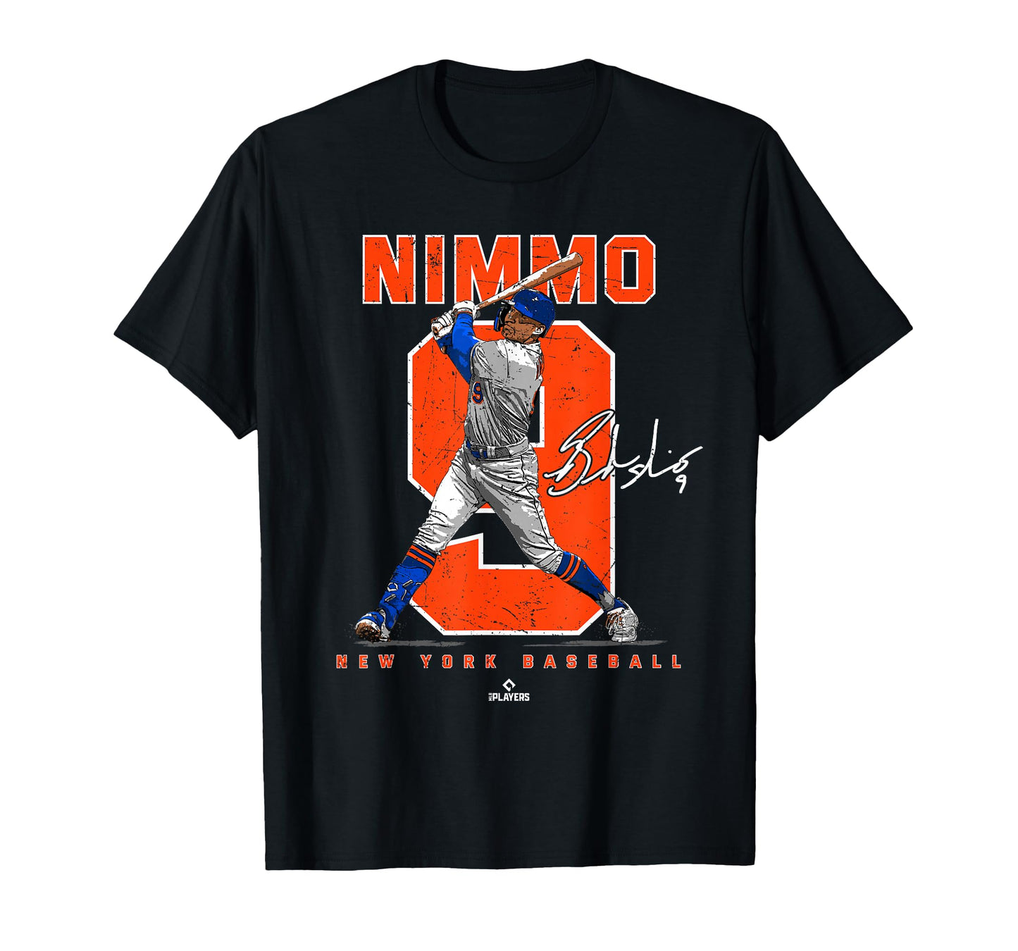 Number and Portrait Brandon Nimmo New York MLBPA T-Shirt
