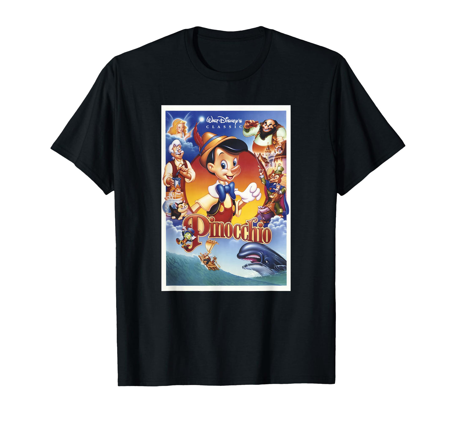 Disney Pinocchio Movie Poster Group Shot T-Shirt