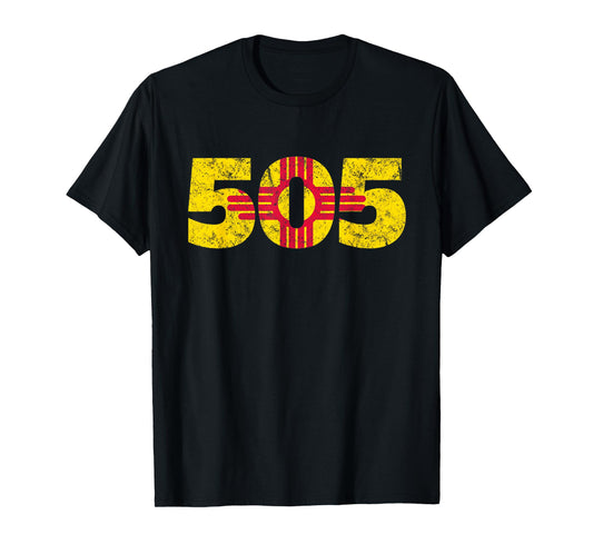 505 New Mexico Zia T-Shirt Vintage Distressed T-Shirt