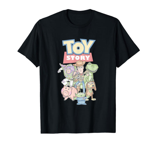 Disney Pixar Toy Story Buzz Woody Rex Alien Retro T-Shirt