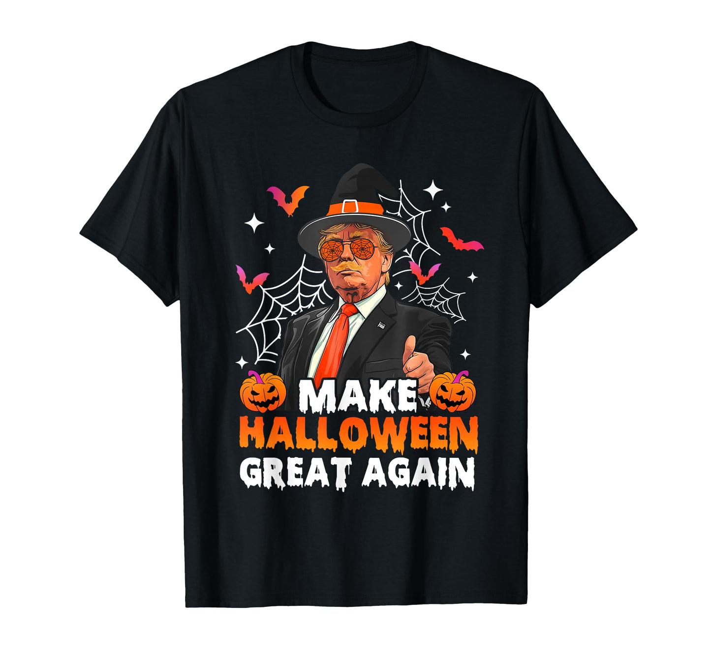 Make Halloween Great Again Funny Trump Spooky Season Witch T-Shirt