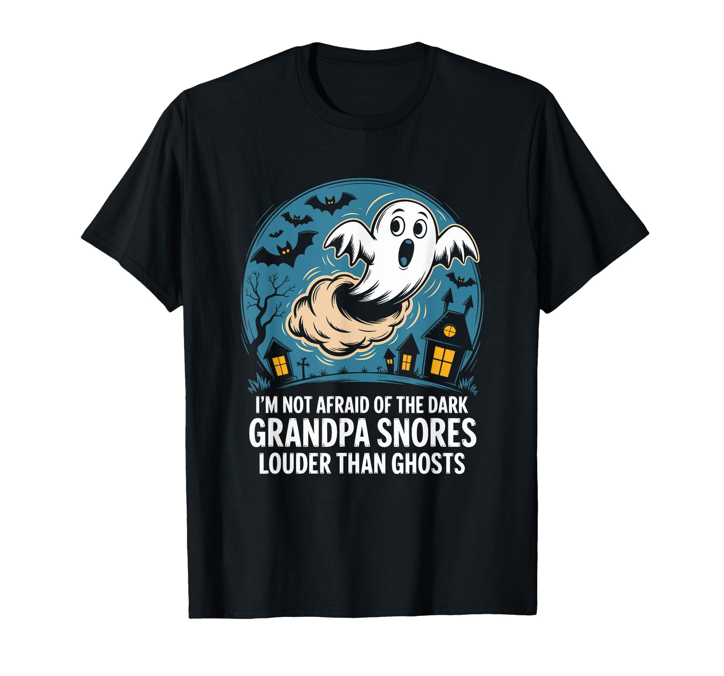 Grandpa Snores Louder Than Ghosts' Grandkids Halloween T-Shirt