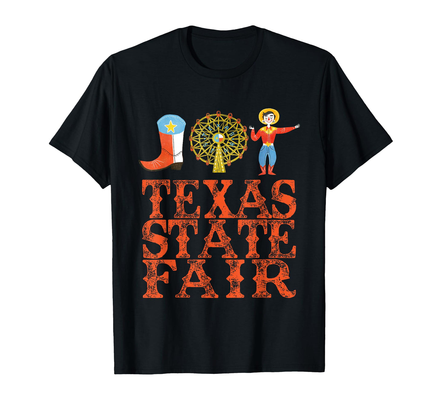 TEXAS FAIR, STATE FAIR COWBOY, FERRIS WHEEL, COUNTY FAIR T-Shirt