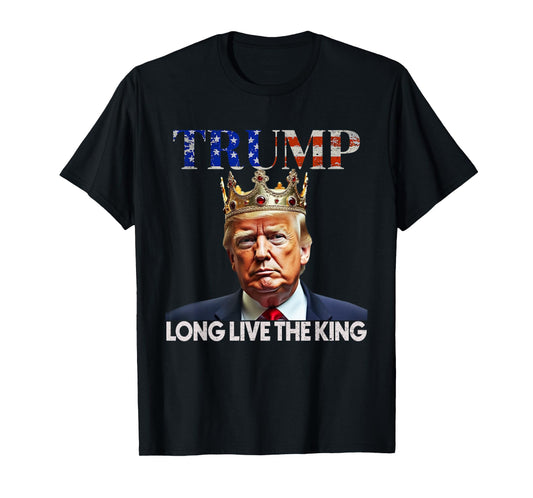 Long Live The King Vintage Retro Trump Portrait 4th of July T-Shirt